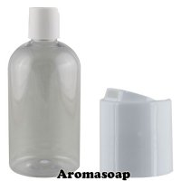 Bottle 350 ml transparent + Disc-top cap