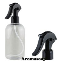 Bottle 350 ml transparent + Trigger black (spray)