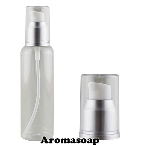 Round bottle 100 ml + aluminum dispenser