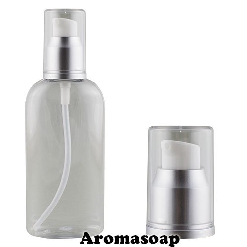 Flat bottle 100 ml + aluminum dispenser