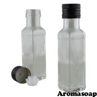 100 ml glass bottle with control insert and cap