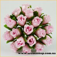 Decorative pink rosebuds 20 pcs