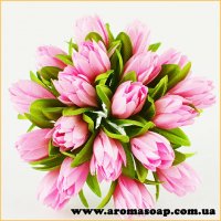 Pink tulips on wire 20pcs