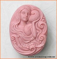 Mermaid with sea shell silicone mold
