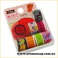 Decorative tape with dispenser, assorted 8 pcs.