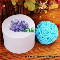 Bowl of roses 3D silicone mold