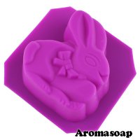 Silicone mold Bunny with a bow
