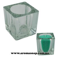 Vase for bulk palm wax candles cube 70 ml (glass)