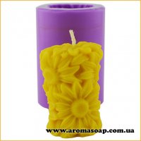 Candle in daisies 3D silicone mold