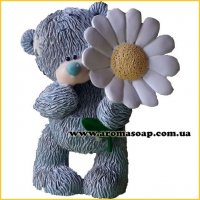 Teddy with a camomile 3D silicone mold