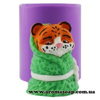 Tiger in a towel 3D silicone mold