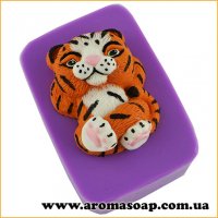 Tiger pensive 3D silicone mold
