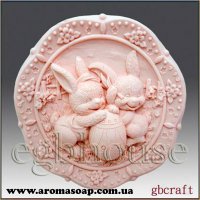 Funny rabbits silicone mold