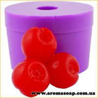Cherry bunch of 3 pcs 3d silicone mold