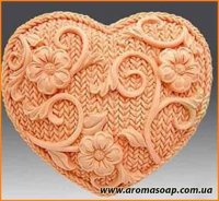 Knitted heart silicone mold